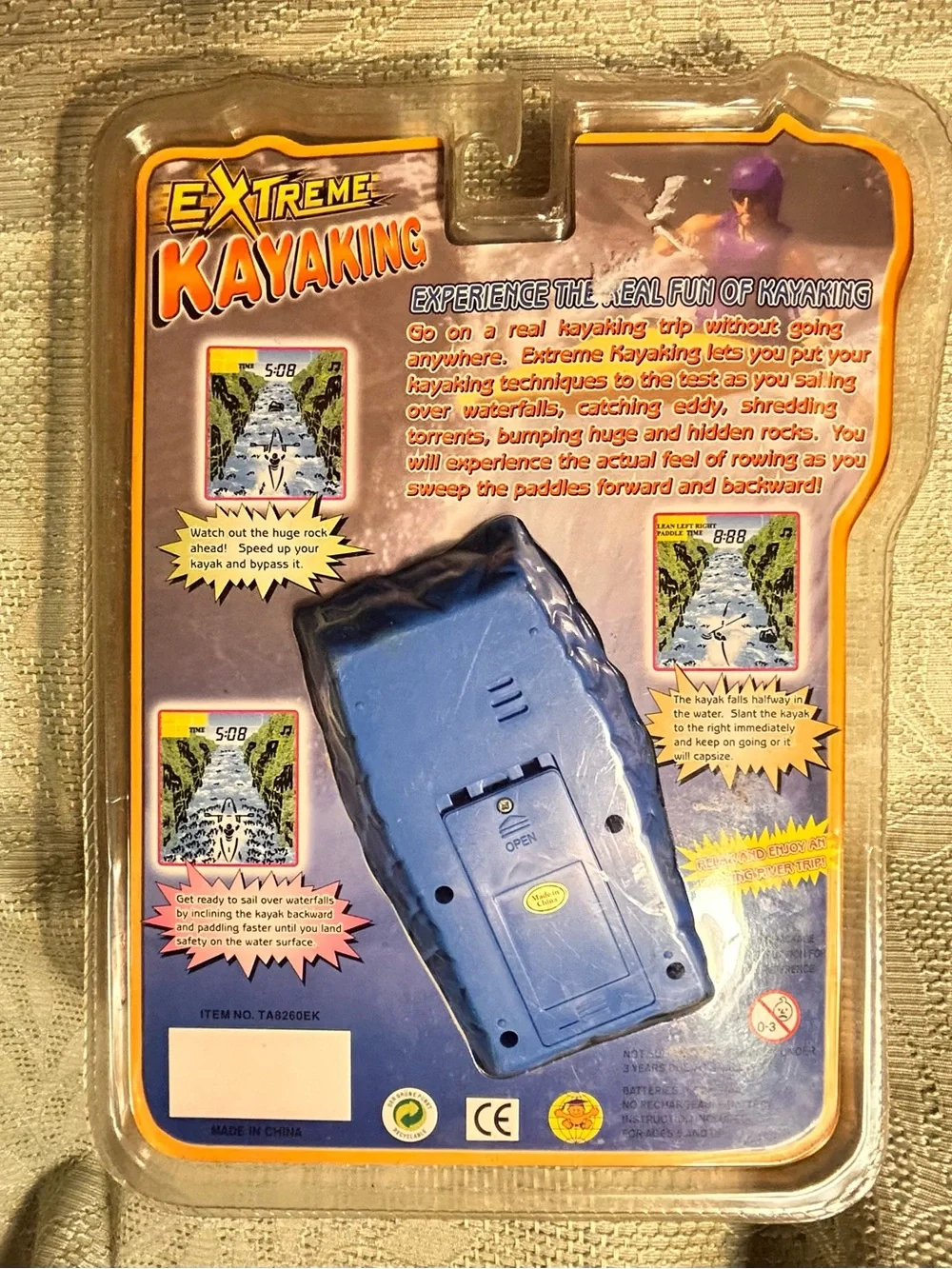 Extreme Kayaking Handheld Game — Blue and Yellow